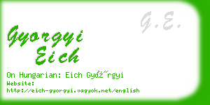 gyorgyi eich business card